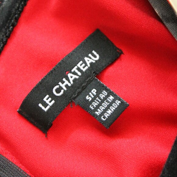 y2k Le Chateau Flower Overlay Mini Dress - Picture 6 of 6